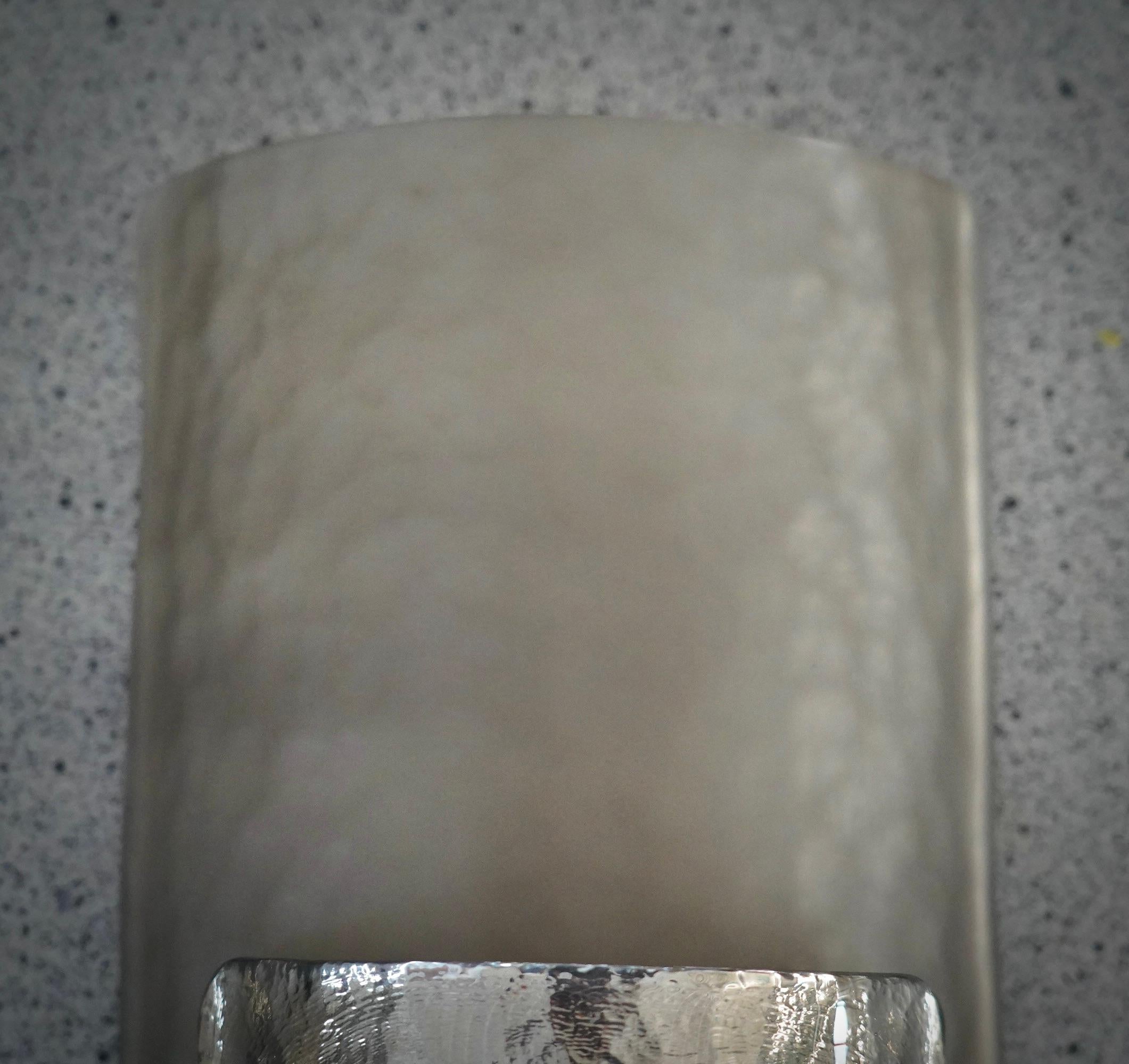 Murano Silver Art Glass Mid-Century Wandleuchte und Wandleuchter, 2020 (21. Jahrhundert und zeitgenössisch) im Angebot