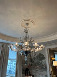 Murano Smoke Colored Glass Chandelier with Twelve Lights