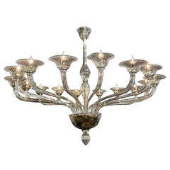 Lampadario in vetro fumé di Murano