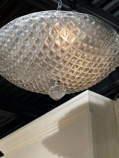Murano Smoke Glass Flush Mount