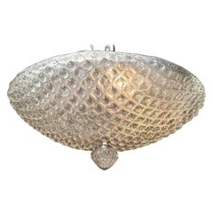 Murano Smoke Glass Flush Mount