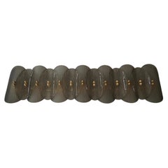 Murano Smoked and Sandblasted Glass Art Deco Wall Light and Sconces, 2020