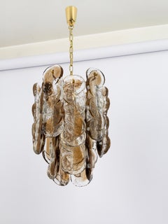 Murano Smoked Glass Pendant Light Citrus by Kalmar, Austria, 1970s