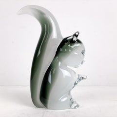 Murano smokey glass sculpture Squirrel V. Nasson Italy 1970s