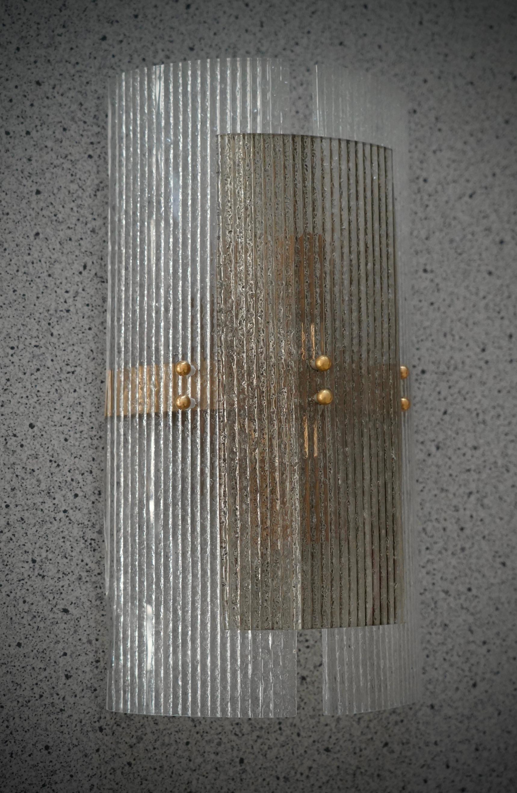 Apliques y Lámparas de Murano en vidrio ahumado y latón, 2020 Moderno de mediados de siglo en venta