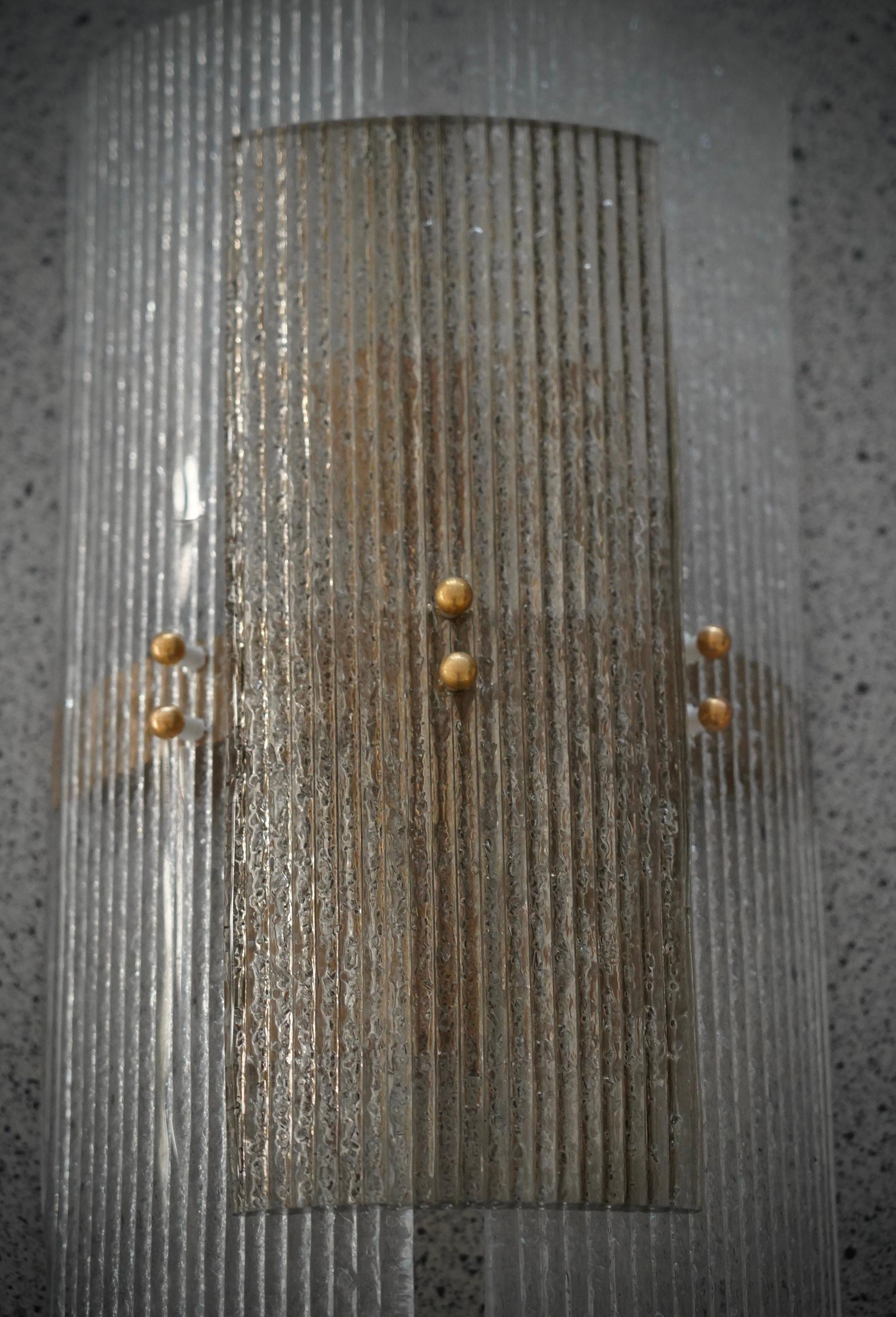 Apliques y Lámparas de Murano en vidrio ahumado y latón, 2020 en Bueno estado para la venta en Roma, Lazio