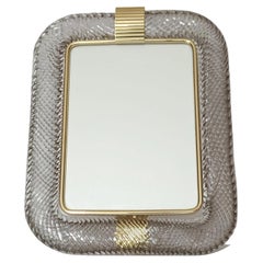 Vintage Murano Smoky Photo Frame by Barovier e Toso - 4 Available