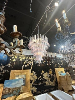 Murano Soft Pink Saddle Chandelier