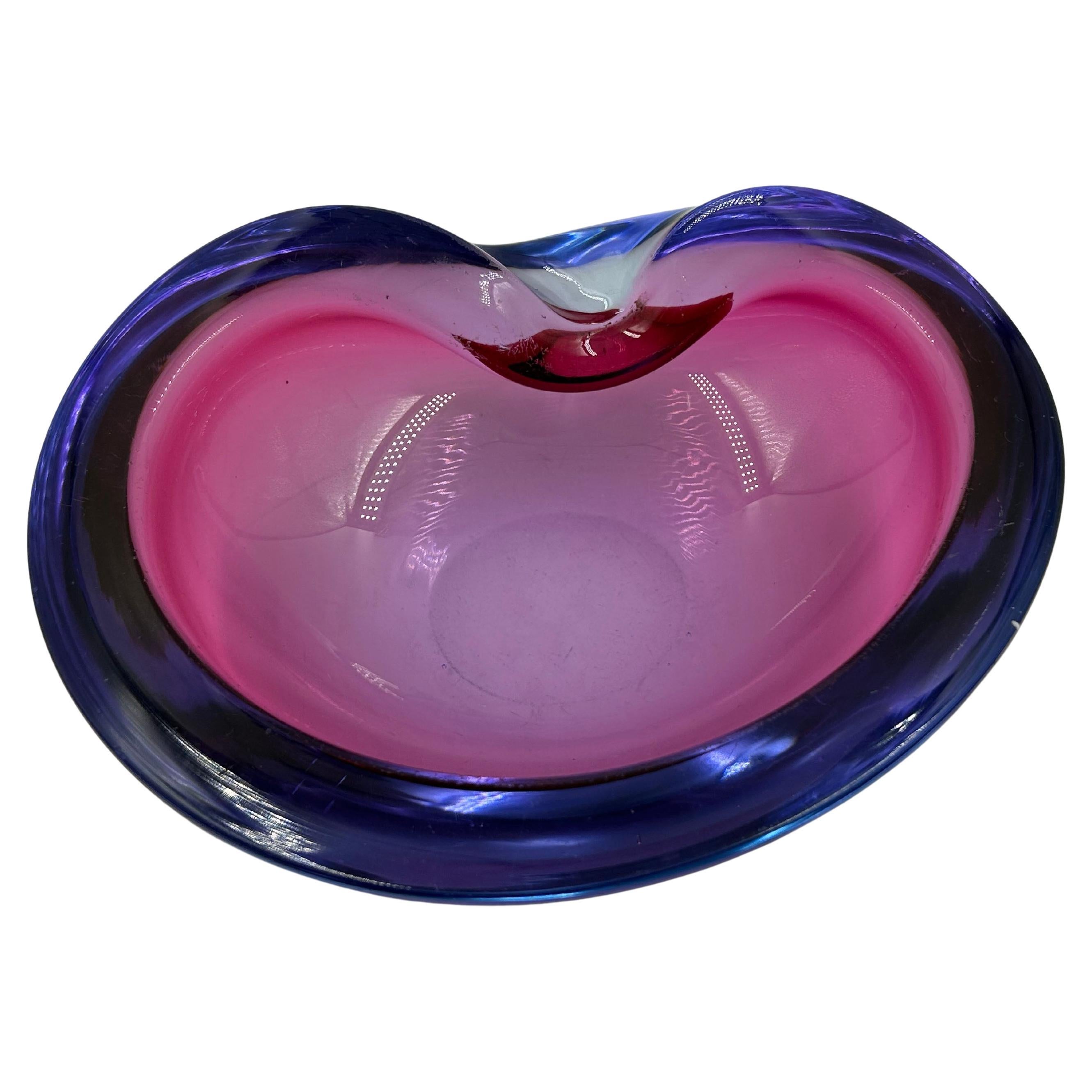 Murano Sommerso ashtray from the 1960s For Sale