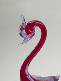 Murano Sommerso Duck in Alexandrite Glass, Attributed to Fratelli Toso, 1960s