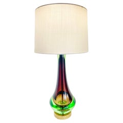 Murano Sommerso Glass 1970s Lamp