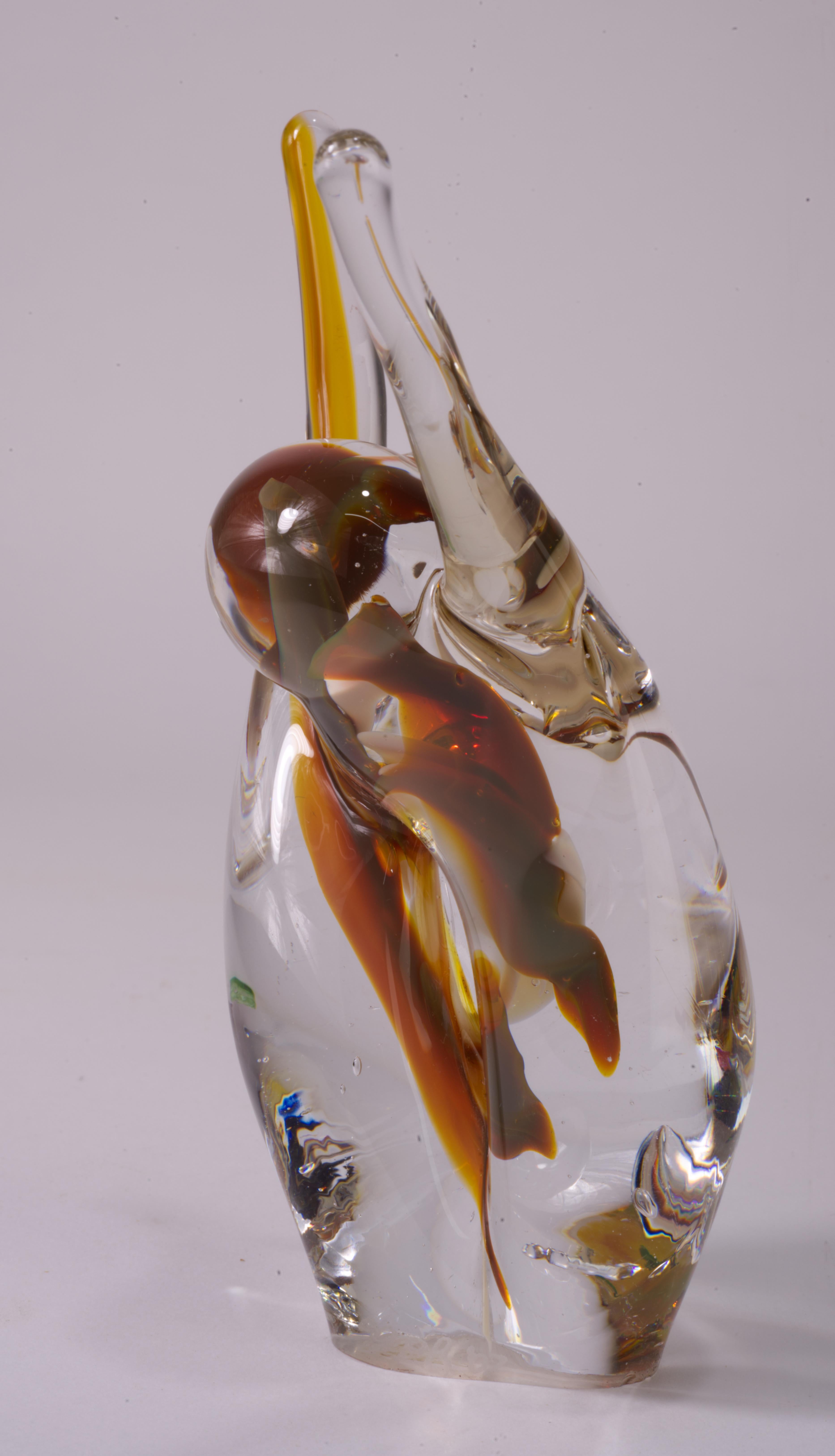 Organique Presse-papiers Figurine anthropomorphe en verre Sommerso de Murano en vente