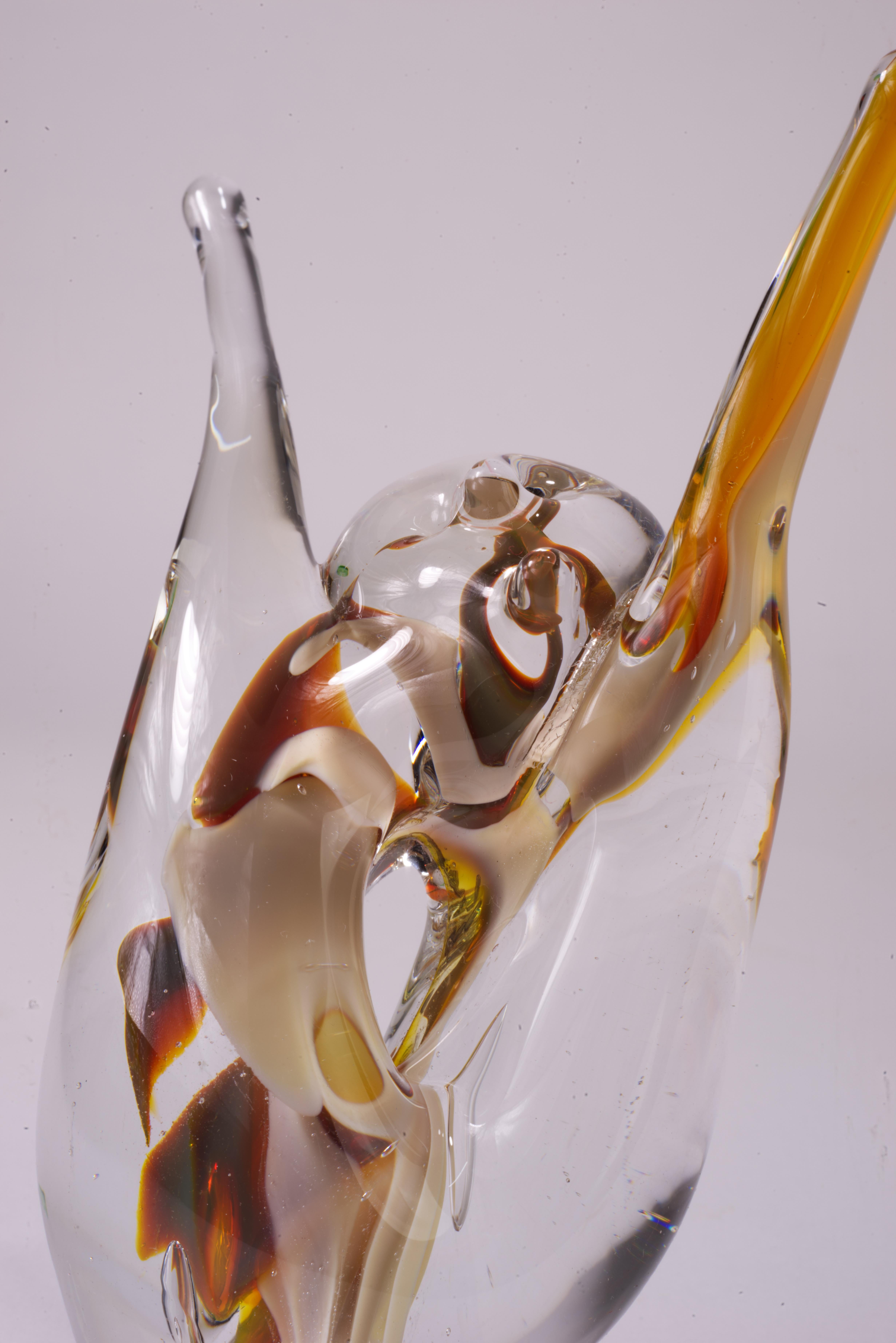 Fait main Presse-papiers Figurine anthropomorphe en verre Sommerso de Murano en vente