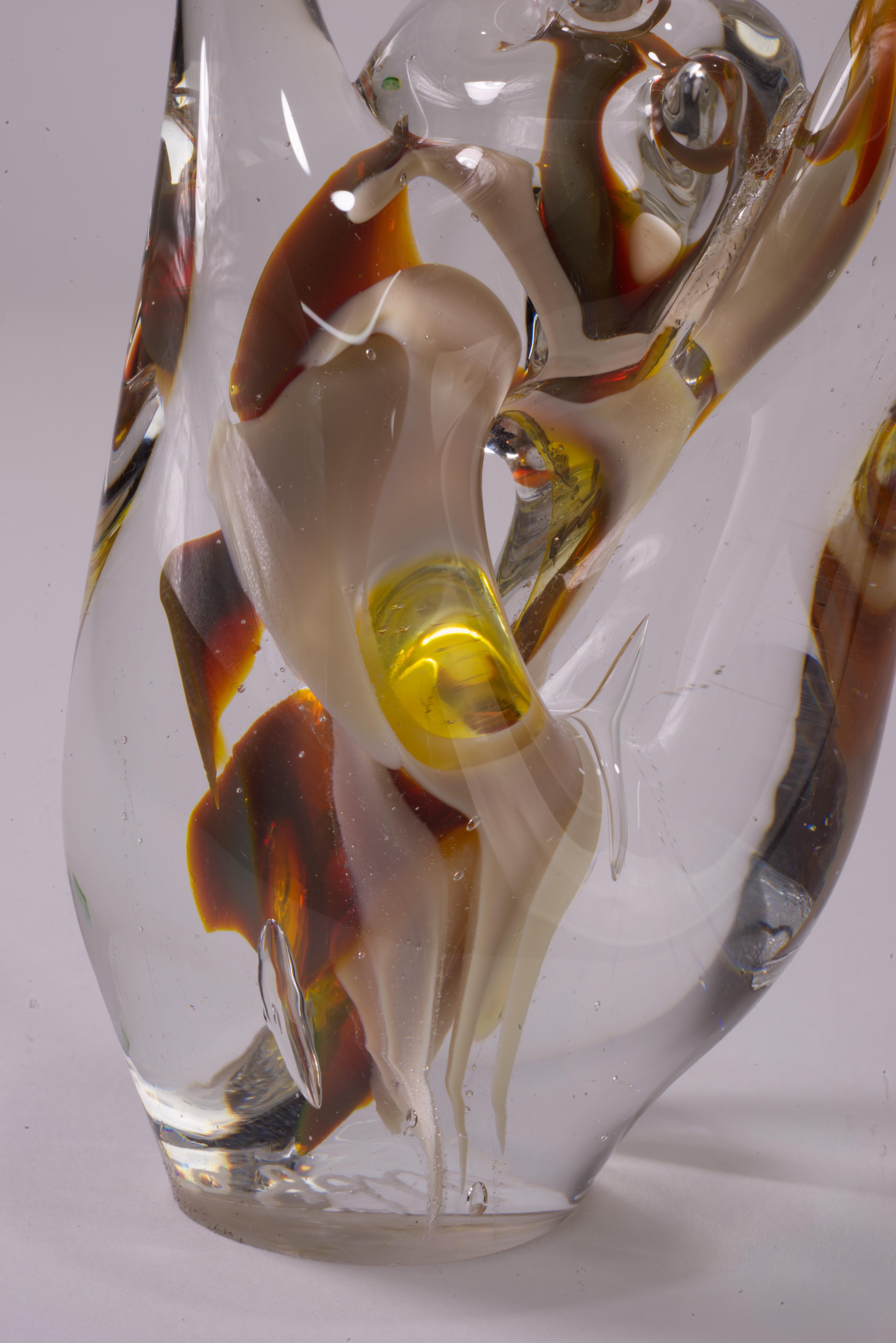Presse-papiers Figurine anthropomorphe en verre Sommerso de Murano Bon état - En vente à Clifton Springs, NY