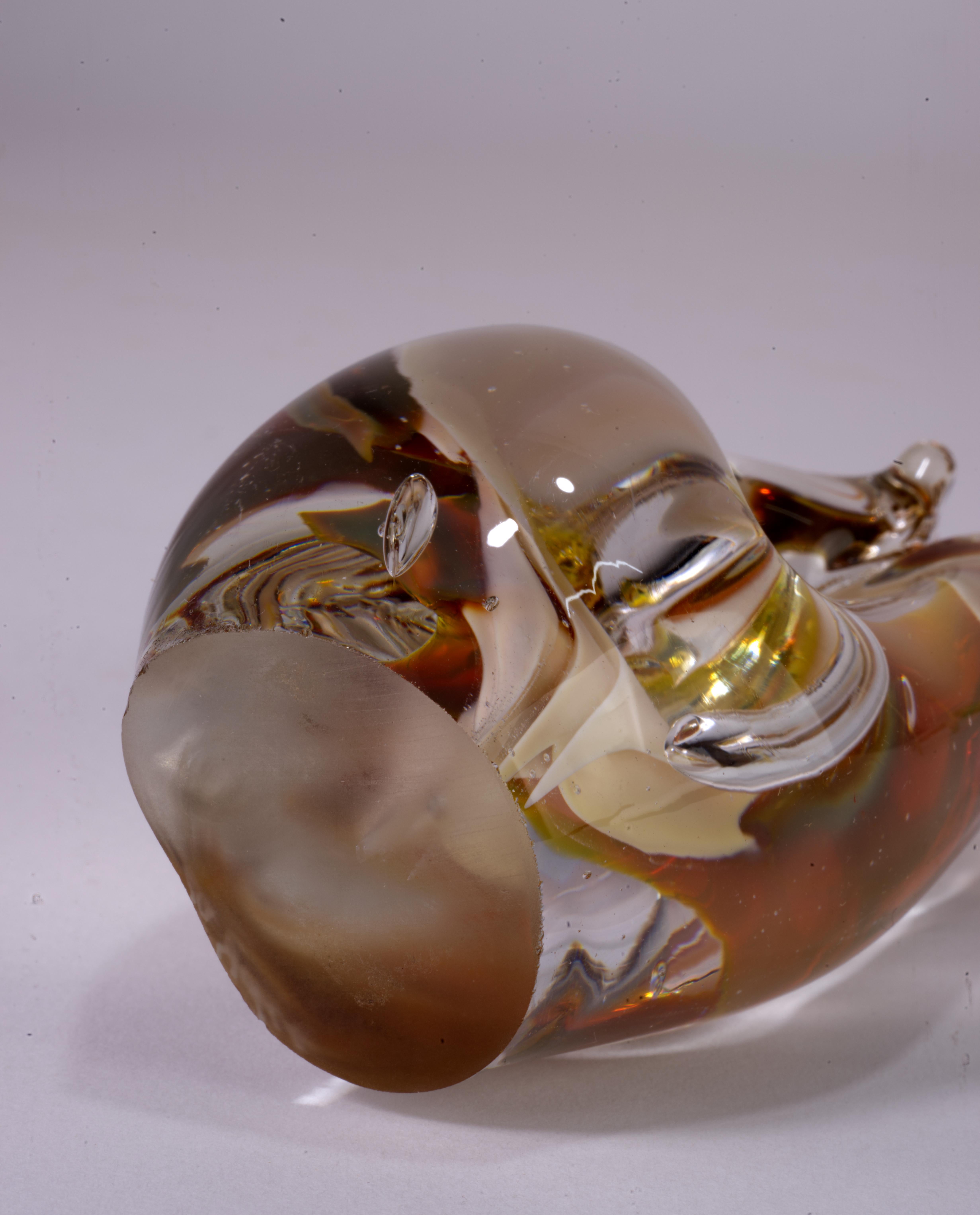 Verre d'art Presse-papiers Figurine anthropomorphe en verre Sommerso de Murano en vente