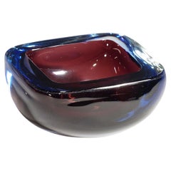 Murano Sommerso Glass Art Bowl by Seguso Vetri d'Arte 'attr.' ca. 1950s