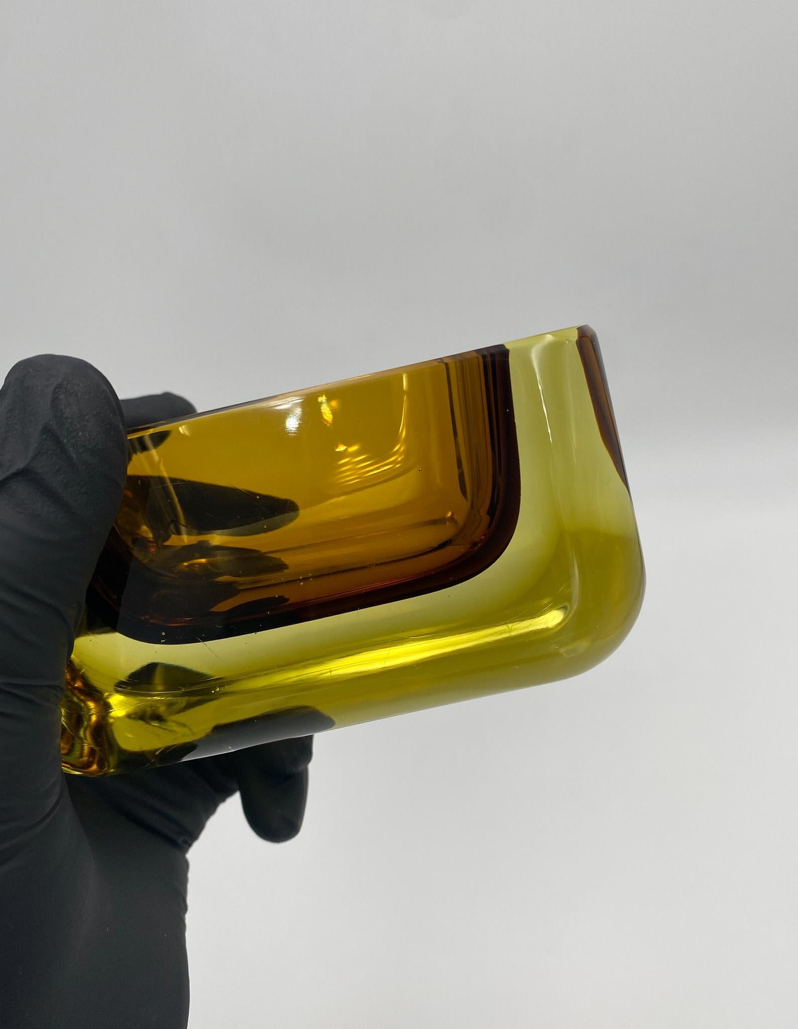 Ciotola in vetro di Murano Glass Sommerso / Vide Poche, Italia, anni '70 in vendita 5