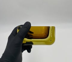 Murano Sommerso Glass Block Bowl / Vide Poche, Italy, 1970's