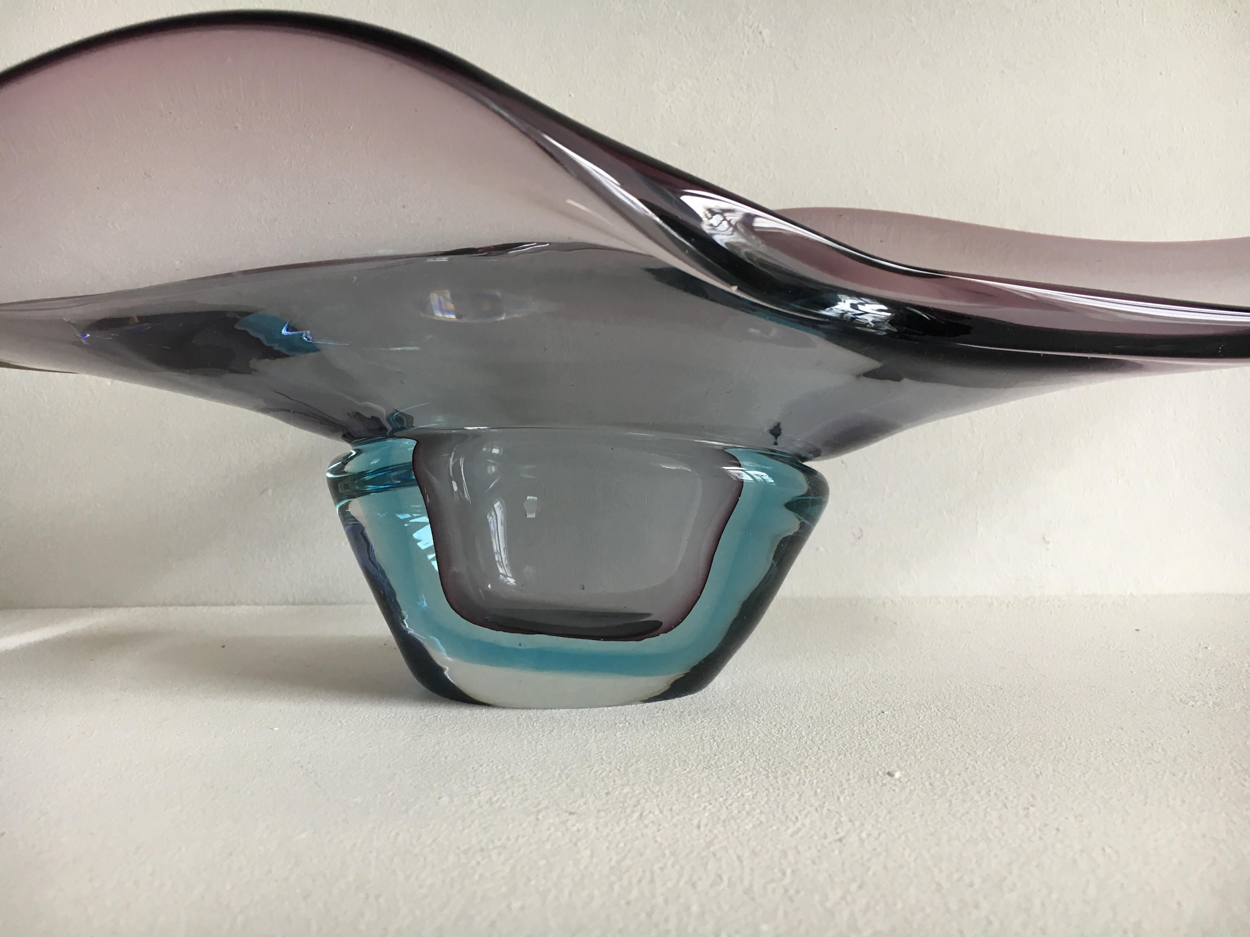 italien Coupe en verre Murano Glass Sommerso, années 1960 en vente