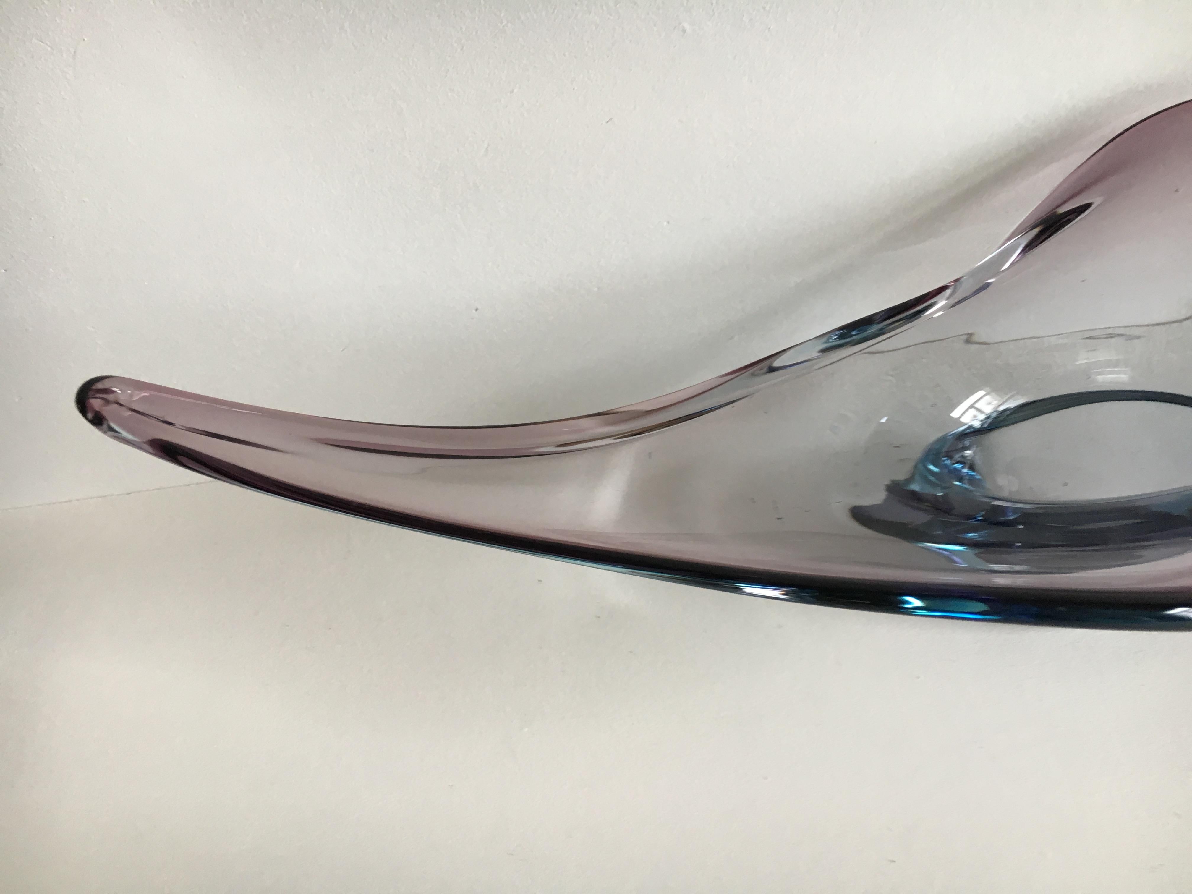 Coupe en verre Murano Glass Sommerso, années 1960 Excellent état - En vente à Delft, NL