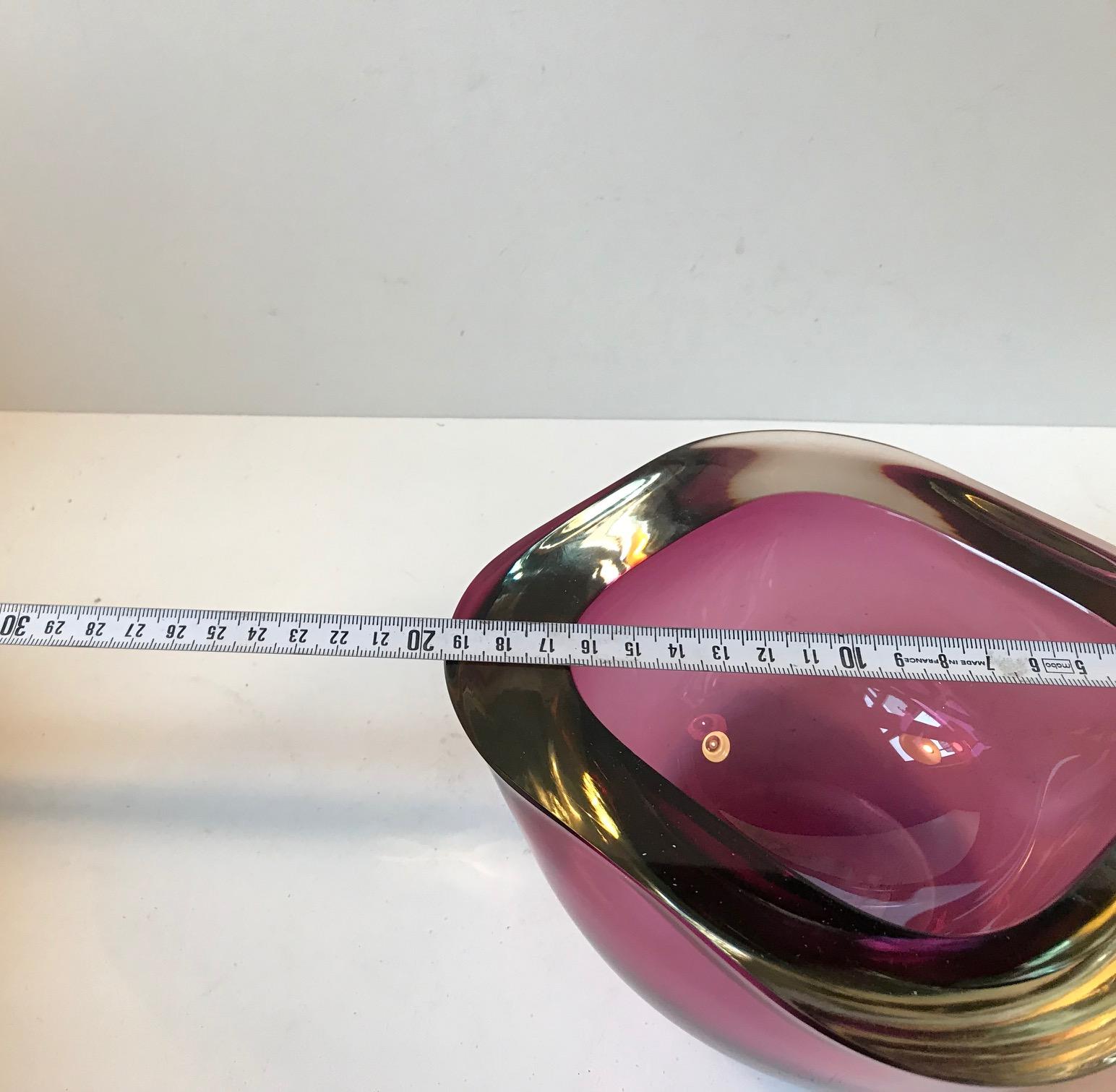 Murano Sommerso Glass Bowl by Flavio Poli, 1960s In Good Condition In Esbjerg, DK