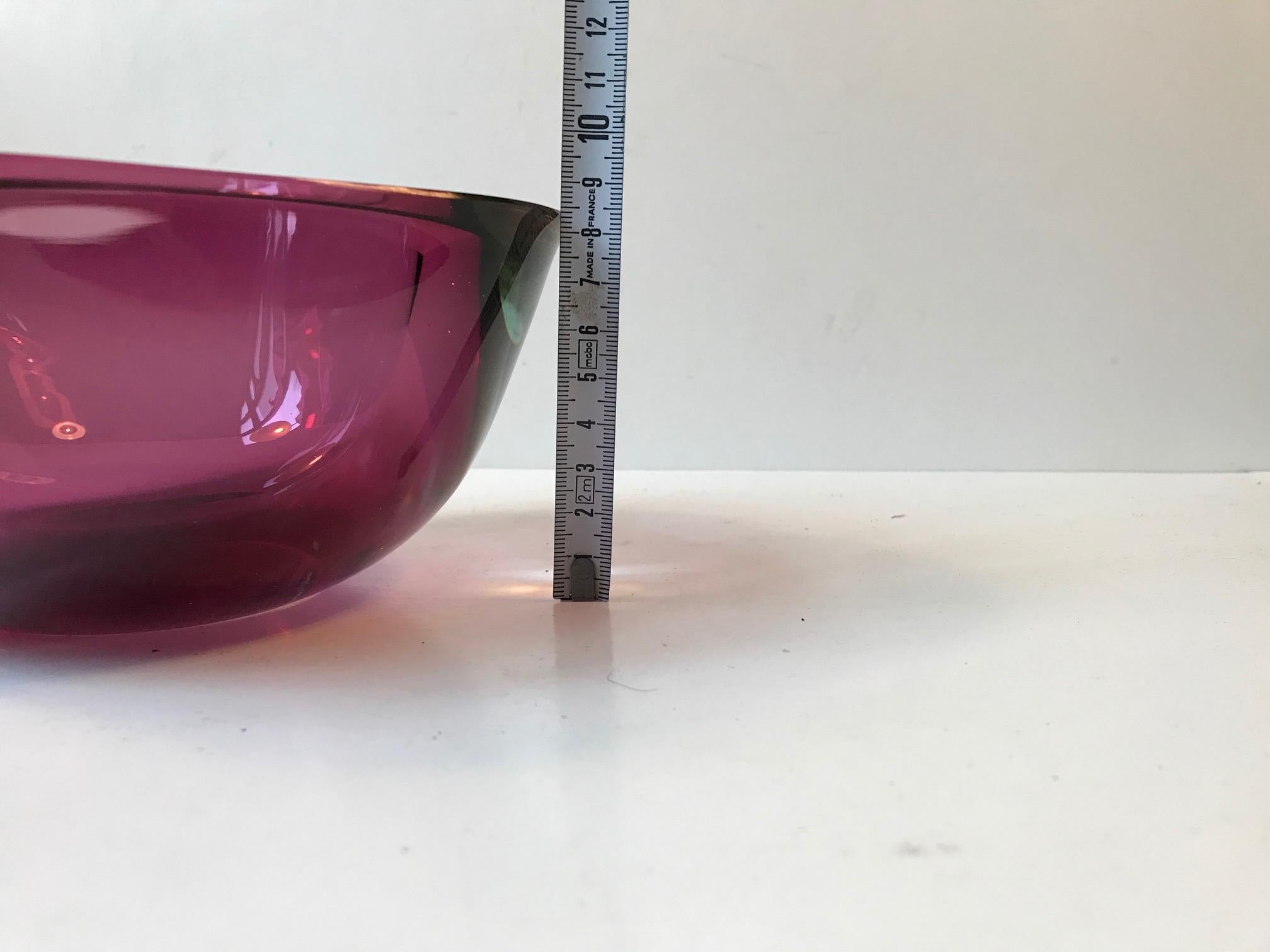 Mid-20th Century Murano Sommerso Glass Bowl by Flavio Poli, 1960s