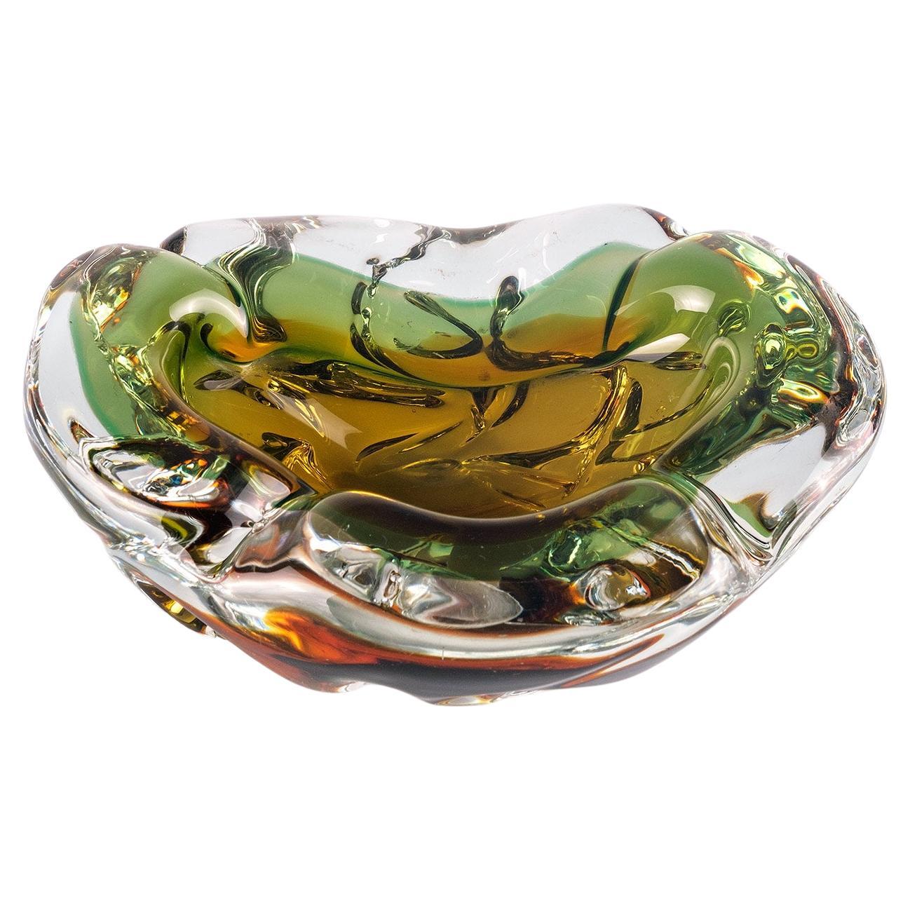 Murano Sommerso Glass Bowl by Flavio Poli for Seguso, 1960s