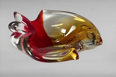 Centro de mesa de Murano Glass Sommerso, Vidrio artístico italiano multicolor