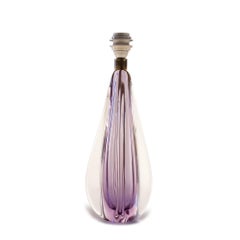 Murano Sommerso Glass Lamp, Attributed to Seguso Vetri d’Arte, Flavio Poli c1960