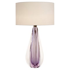 Murano Sommerso Glass Lamp, Attributed to Seguso Vetri d’Arte, Flavio Poli c1960