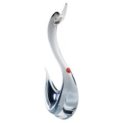 Murano Sommerso Glass Swan by Seguso, Italy