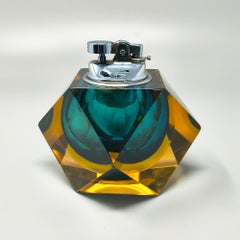 Murano Sommerso Glass Table Lighter by Flavio Poli, Mid-Century Italy