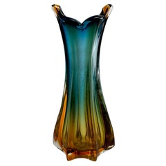 Murano Sommerso Glass Vase, Att to Seguso, Italy,  1970s