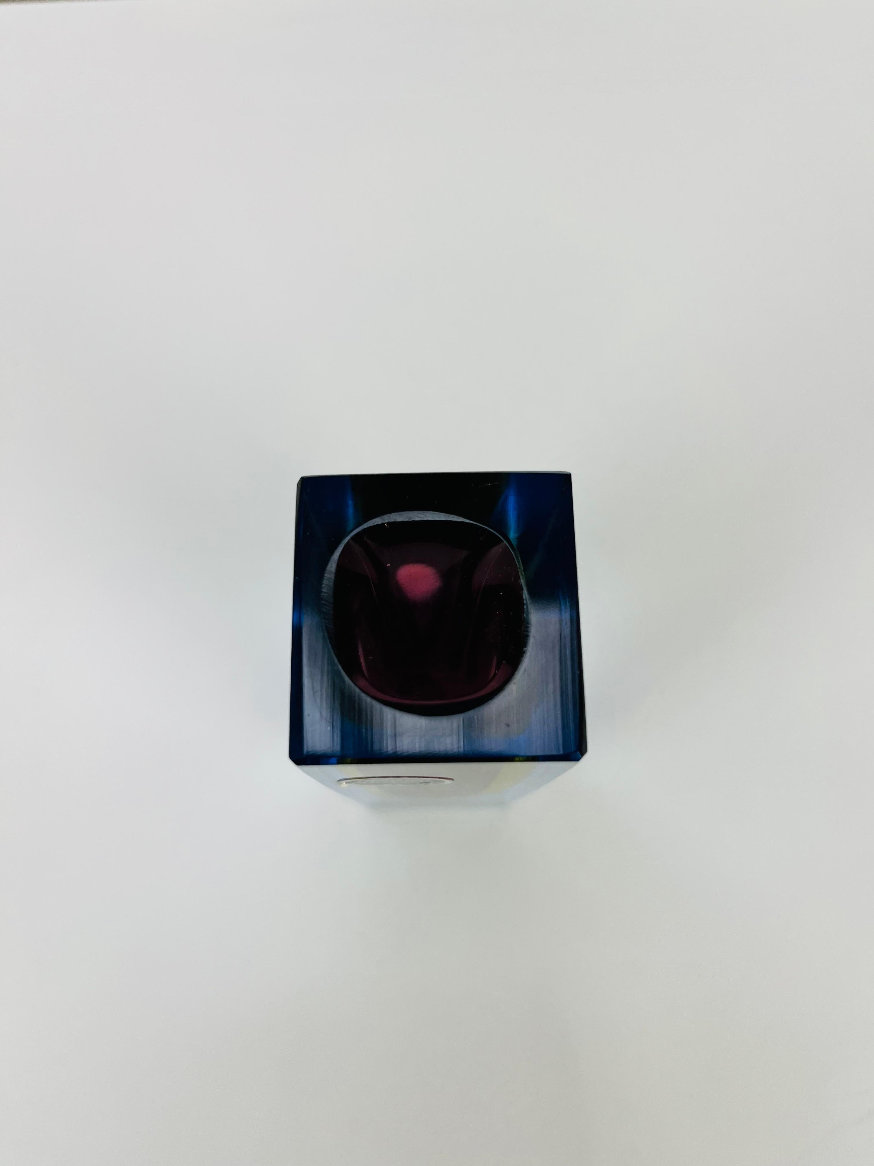 Vetro Vaso in vetro di Murano Glass Sommerso di Flavio Poli, anni '60 in vendita