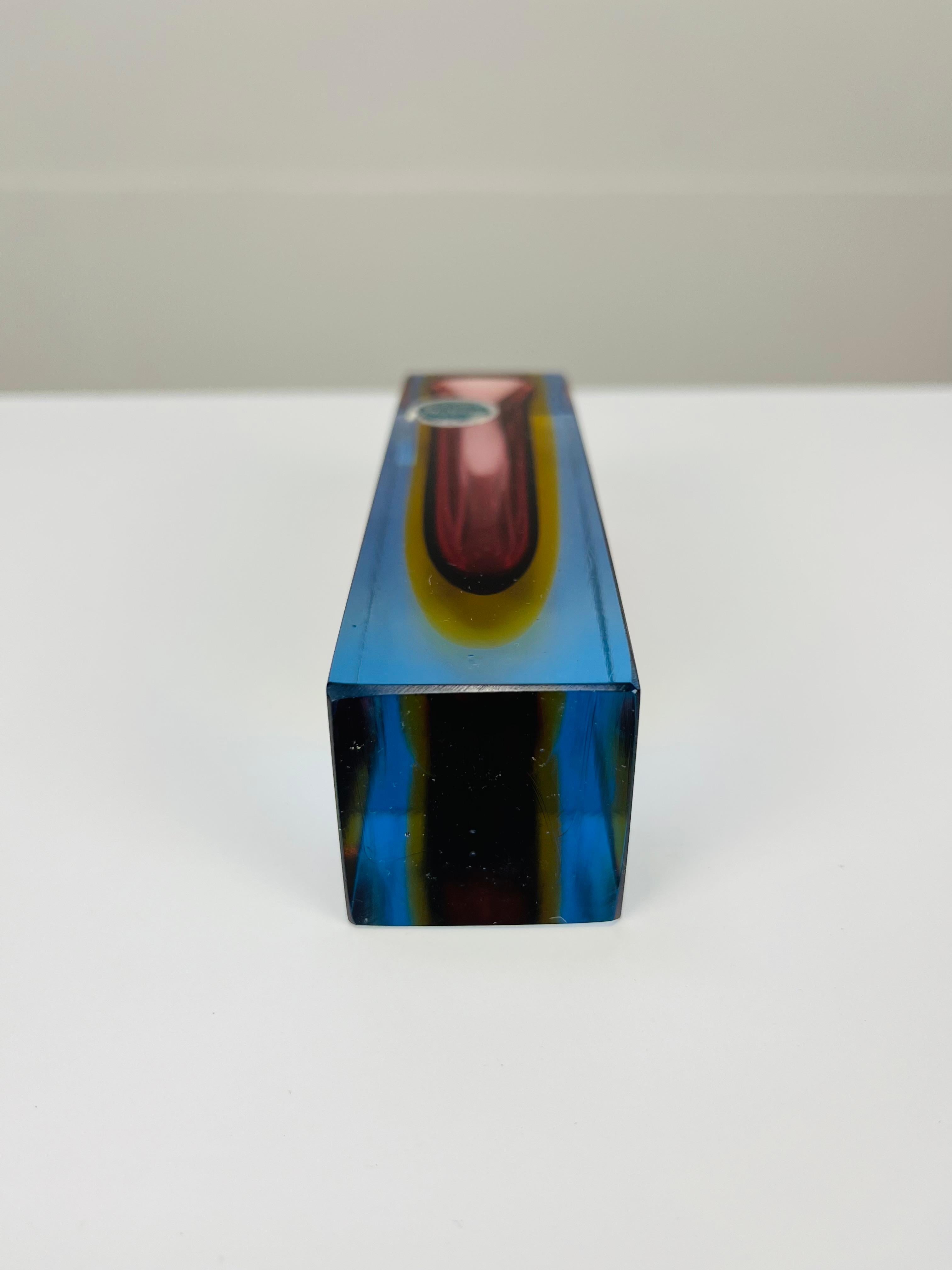 Vaso in vetro di Murano Glass Sommerso di Flavio Poli, anni '60 in vendita 1