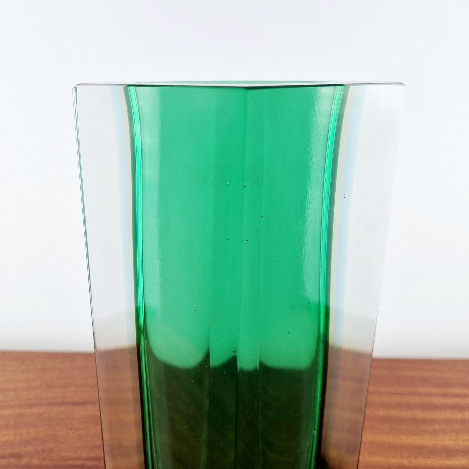 Vetro di Murano Vaso in vetro di Murano Sommerso di Flavio Poli per Alessandro Mandruzzato, Italia anni '70 in vendita