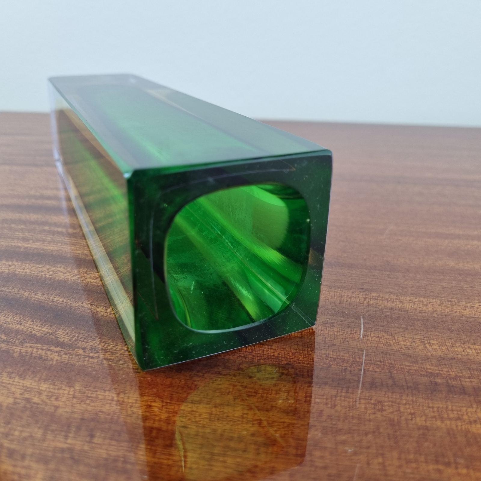 Vaso in vetro di Murano Sommerso di Flavio Poli per Alessandro Mandruzzato, Italia anni '70 in vendita 1