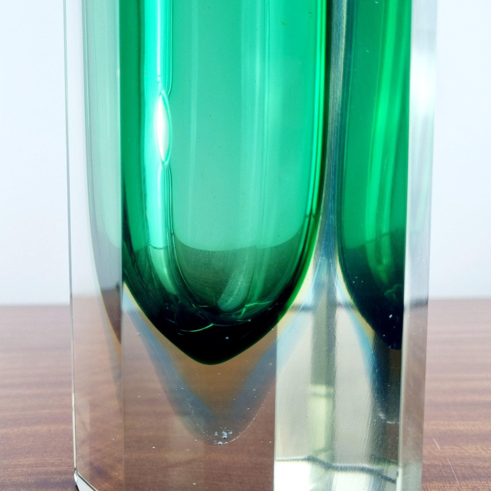 Vaso in vetro di Murano Sommerso di Flavio Poli per Alessandro Mandruzzato, Italia anni '70 in vendita 2