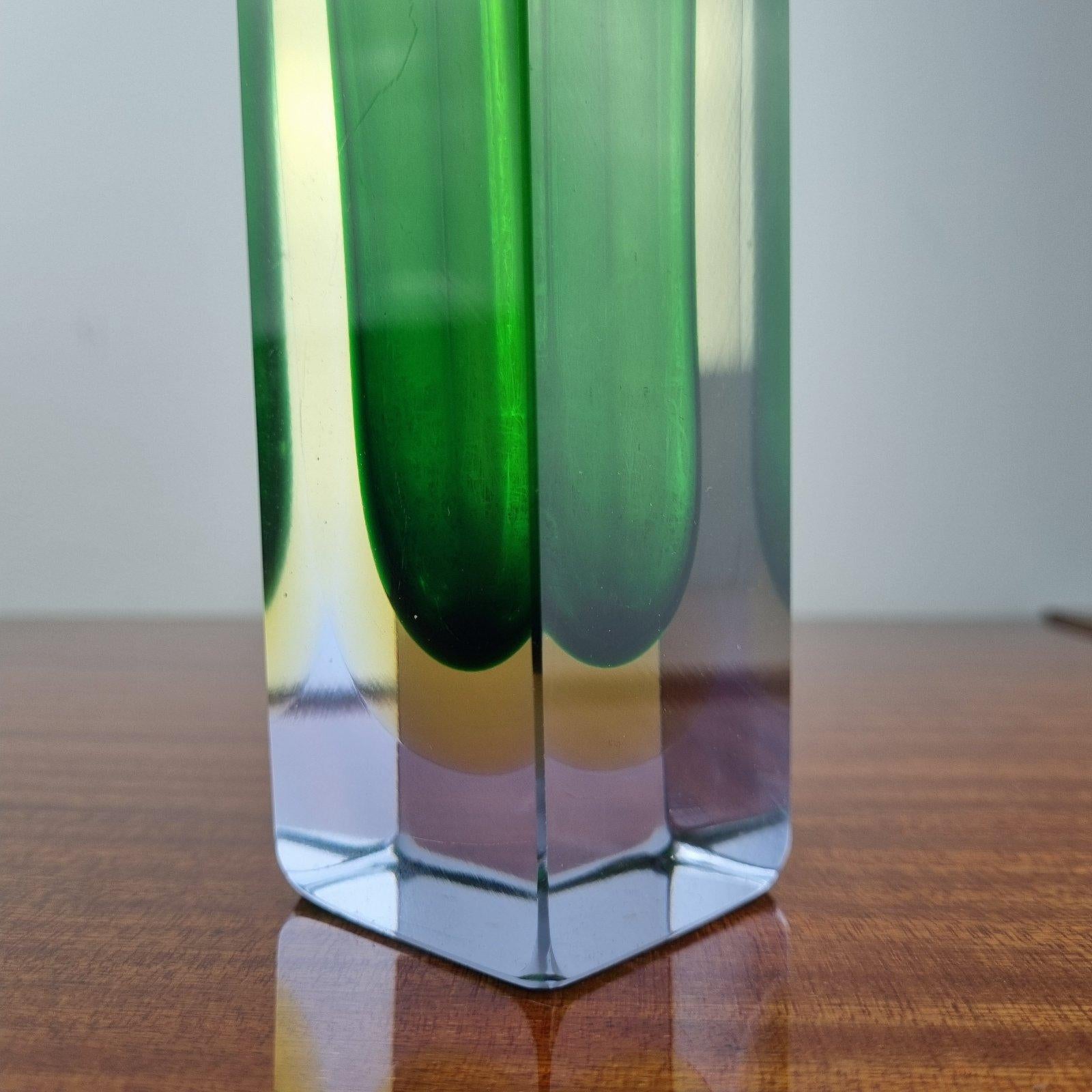 Vaso in vetro di Murano Sommerso di Flavio Poli per Alessandro Mandruzzato, Italia anni '70 in vendita 2