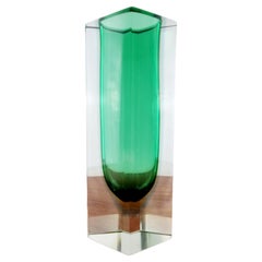 Murano Sommerso Glass Vase by Flavio Poli for Alessandro Mandruzzato, Italy 70s