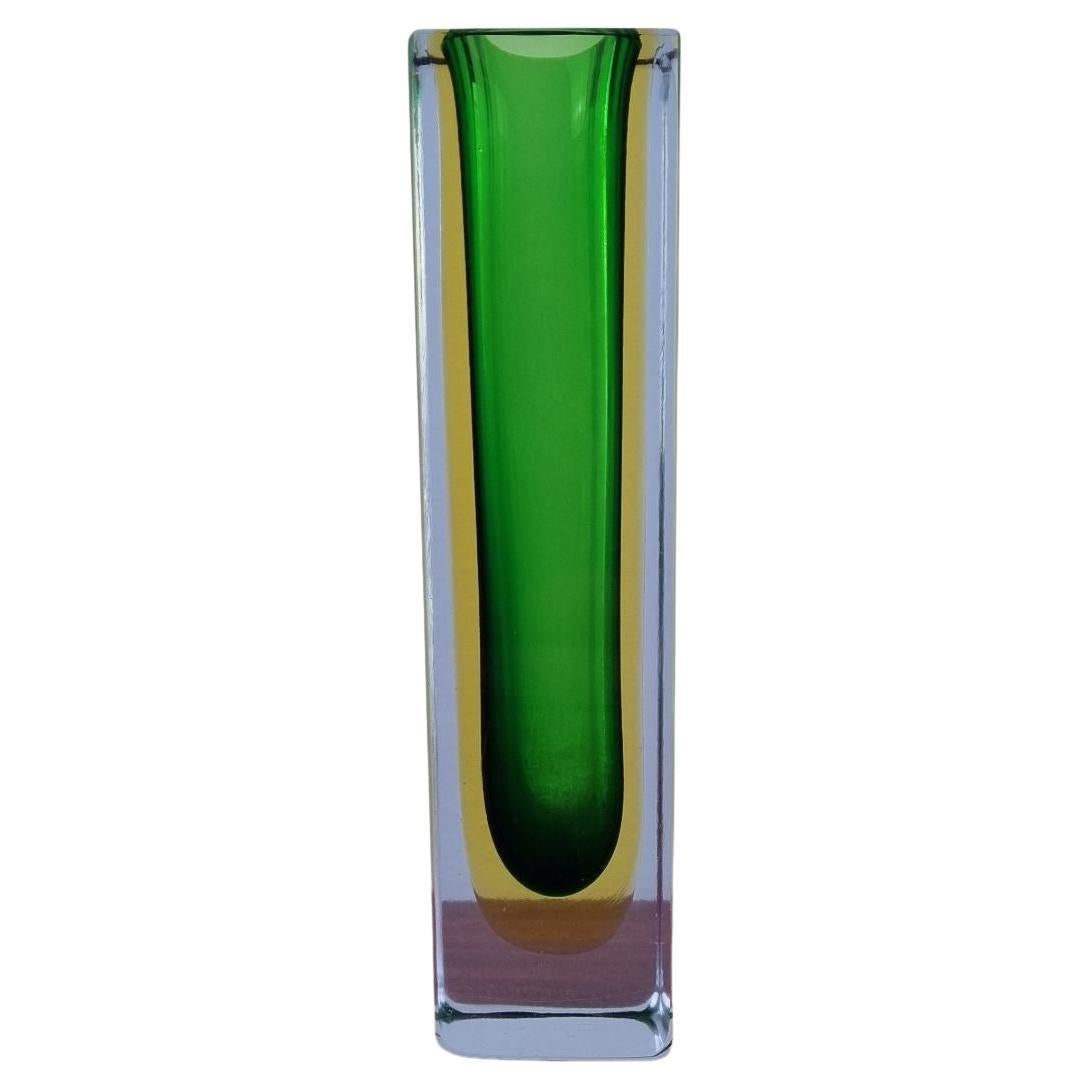Vaso in vetro di Murano Sommerso di Flavio Poli per Alessandro Mandruzzato, Italia anni '70 in vendita