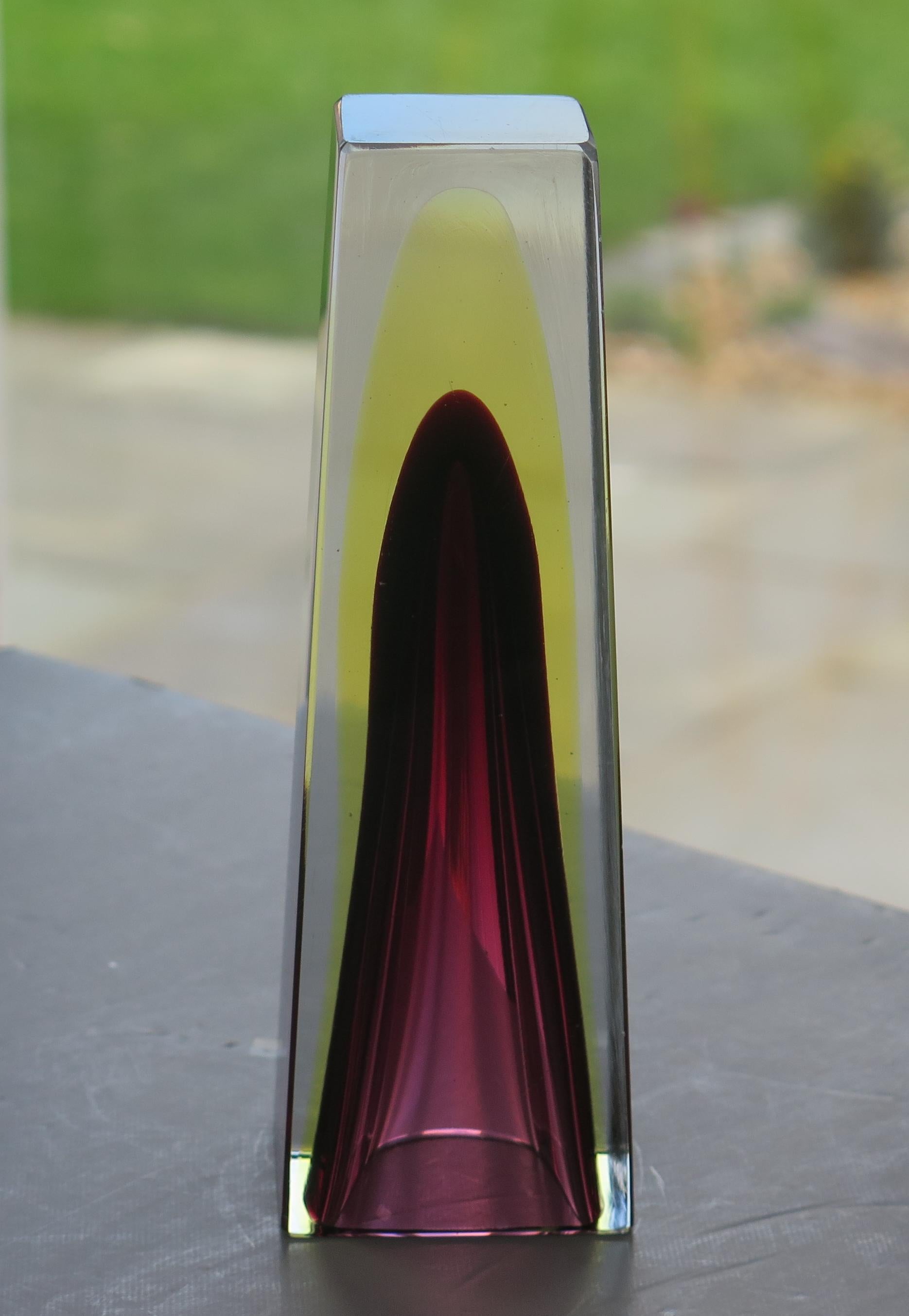 Murano Sommerso Glass Vase, Italy circa 1950s 1