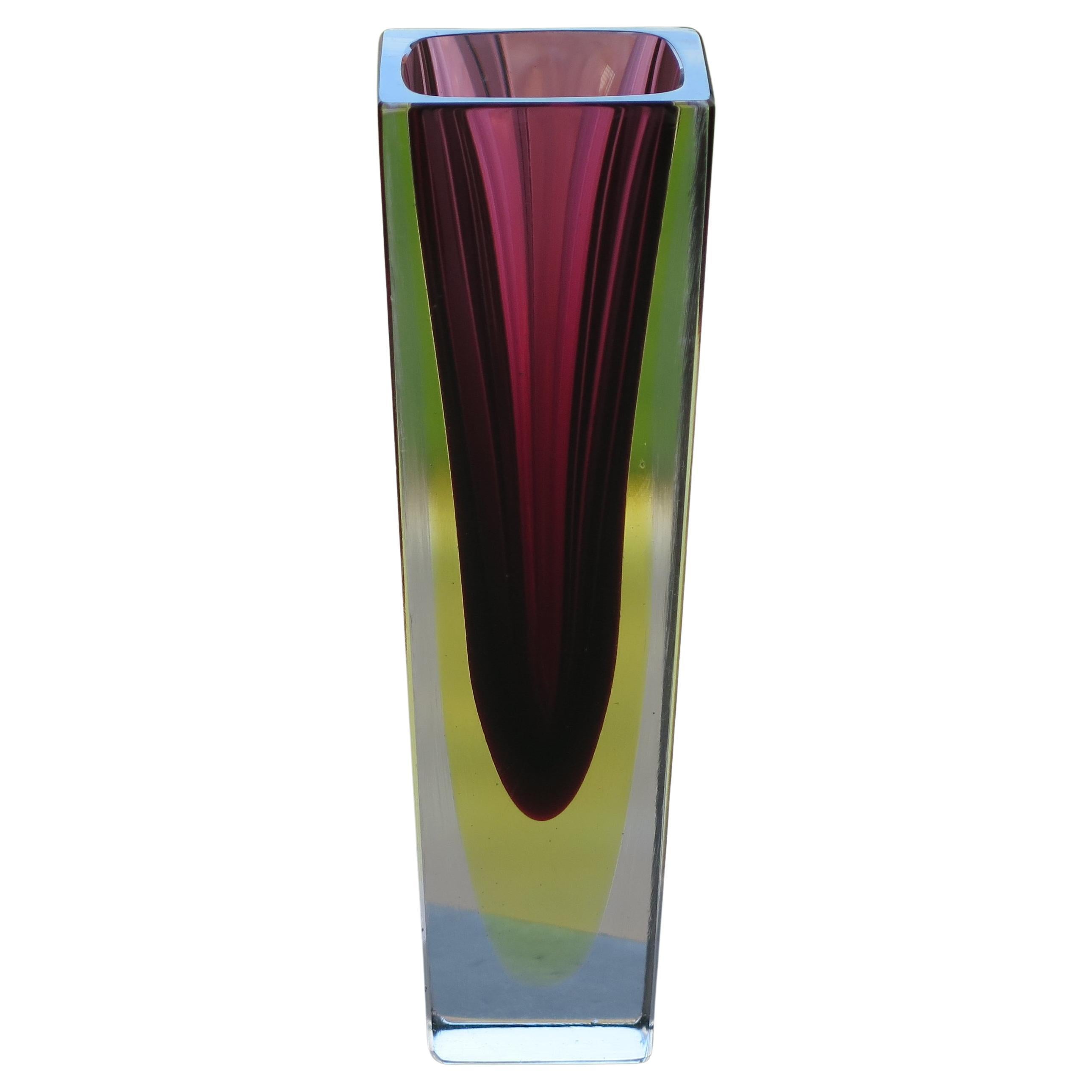 Murano Sommerso Glass Vase, Italy circa 1950s