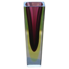 Murano Sommerso Glass Vase, Italy circa 1950s