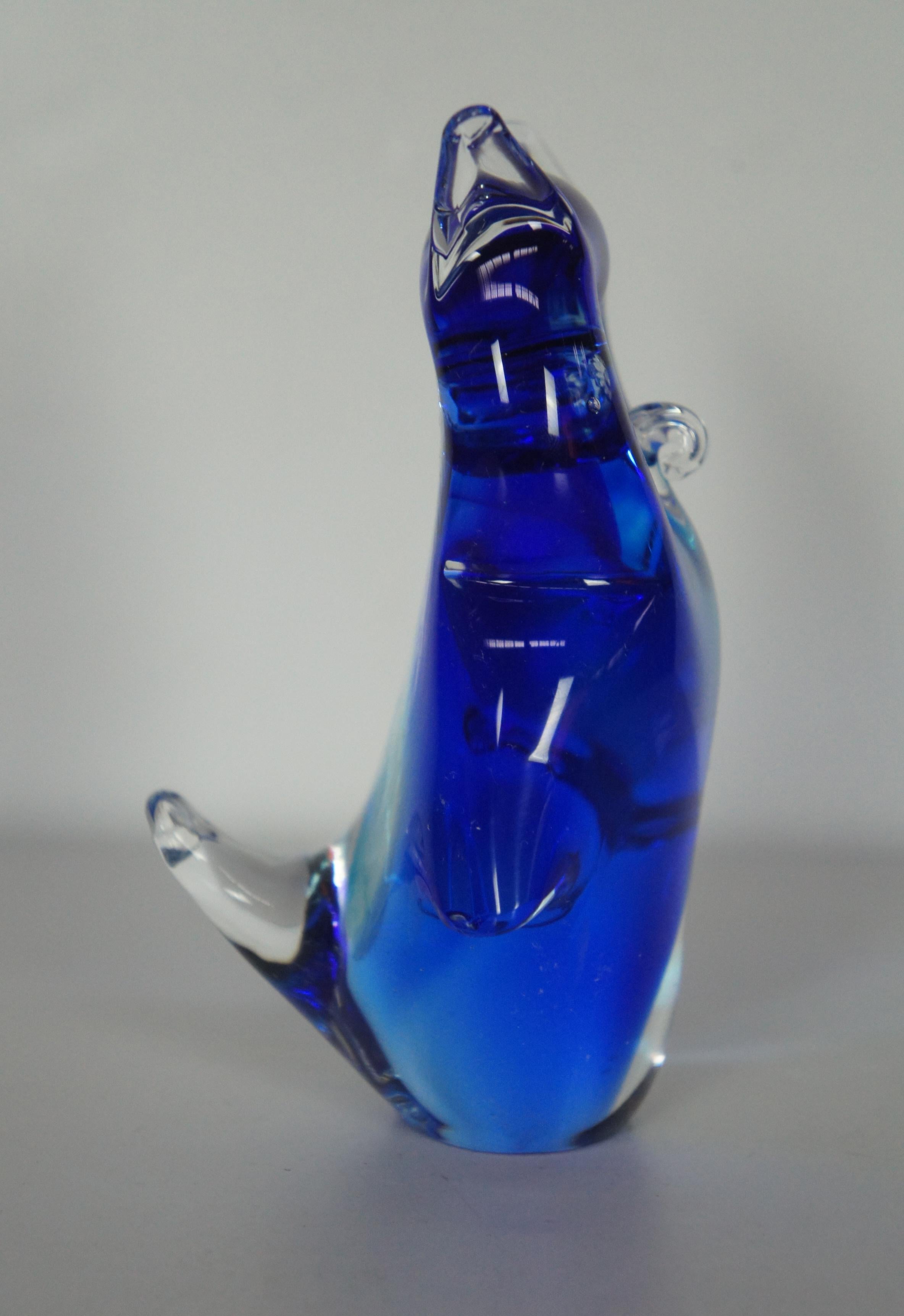 murano glass blue bird
