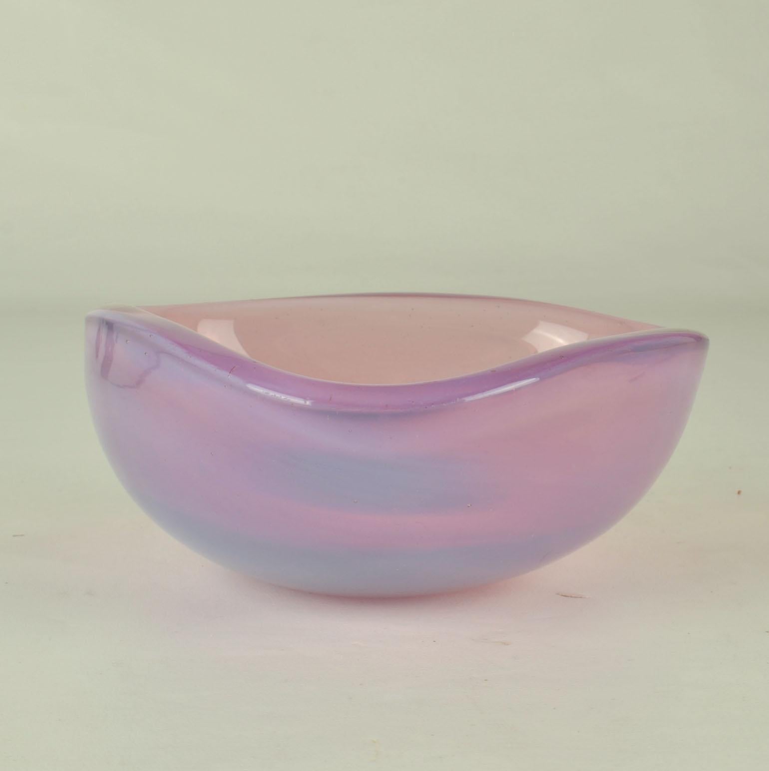 Mid-20th Century Murano Sommerso Pink Glass Bowls by Flavio Poli for Seguso, Italy 1960 For Sale