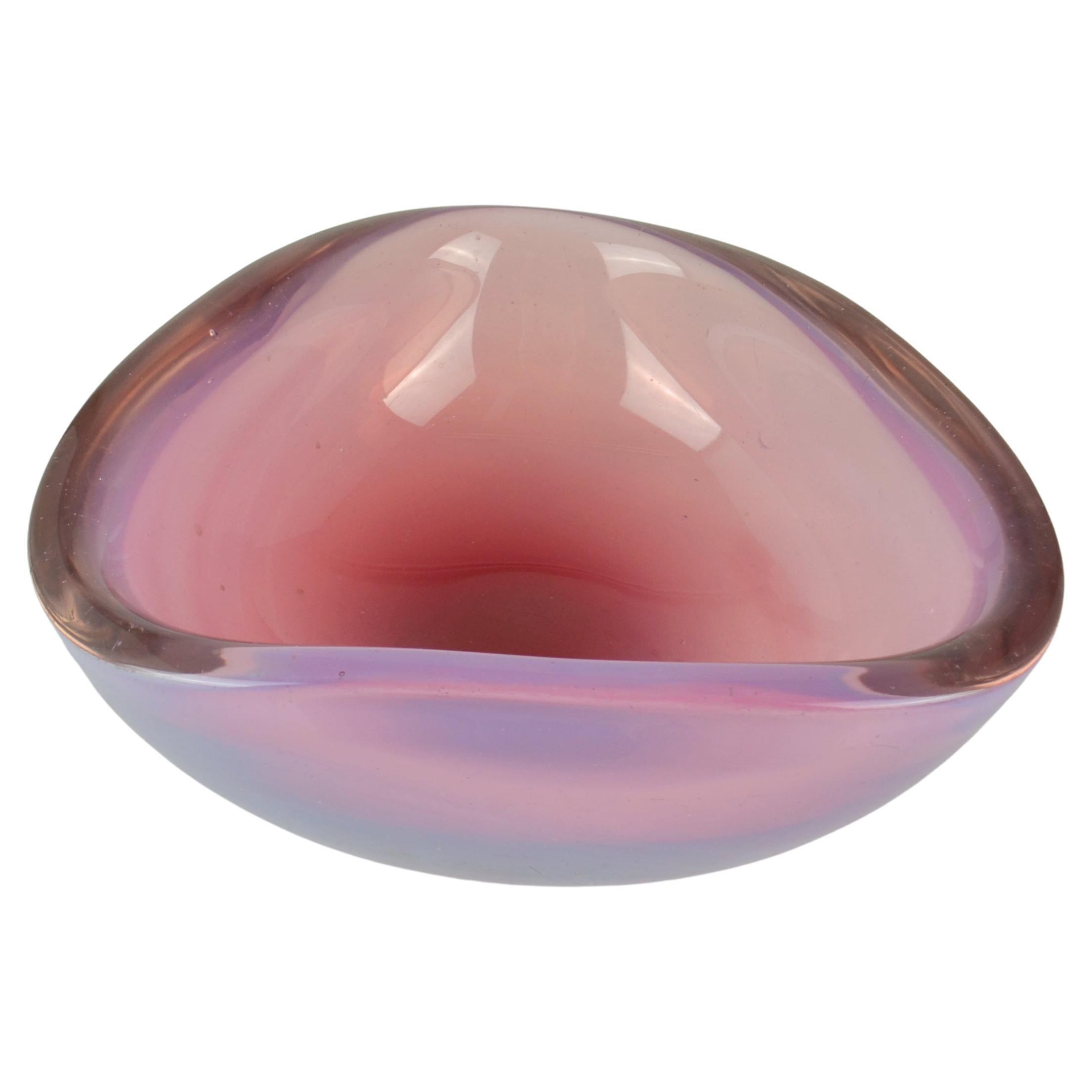 Murano Sommerso Pink Glass Bowls by Flavio Poli for Seguso, Italy 1960 For Sale