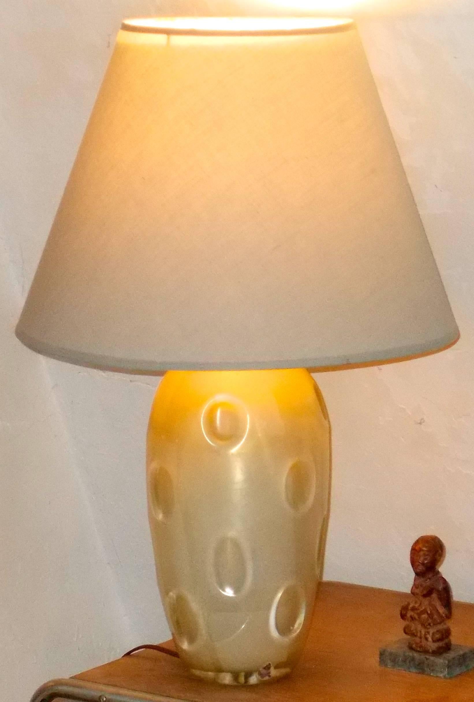 Art déco Lampe de table Sommerso de Murano, Mazzega en vente