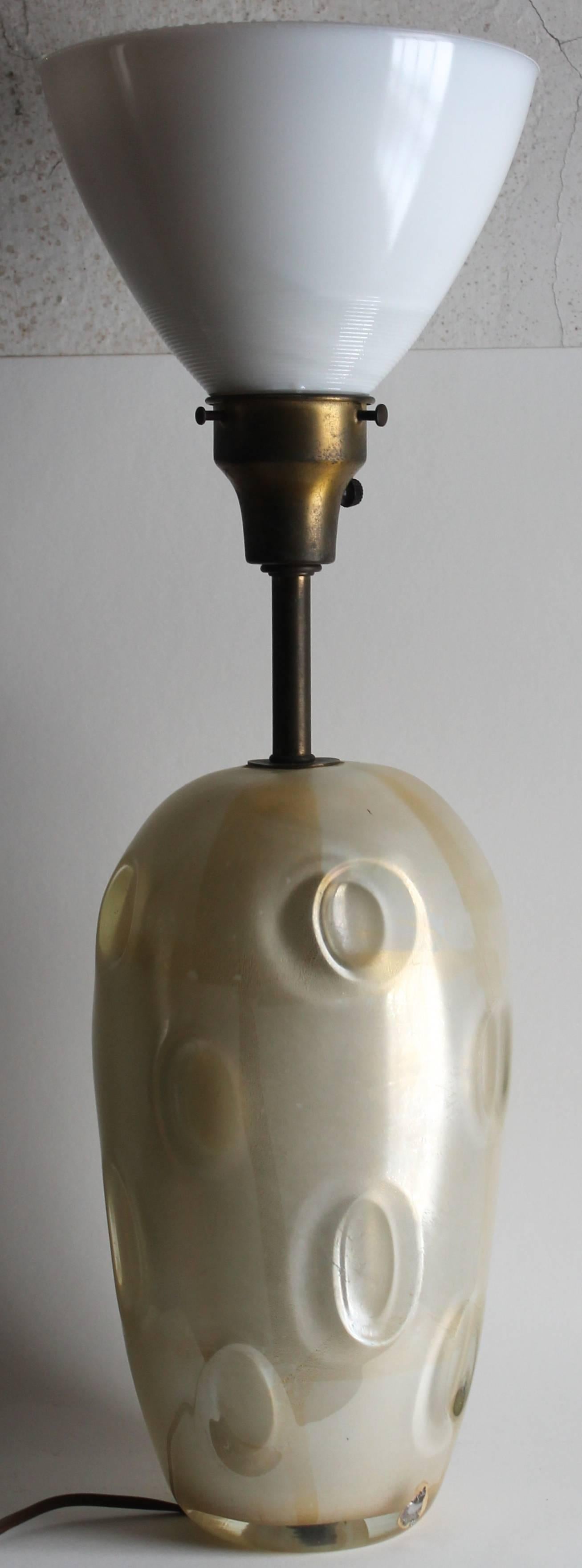Lampe de table Sommerso de Murano, Mazzega Excellent état - En vente à Sharon, CT