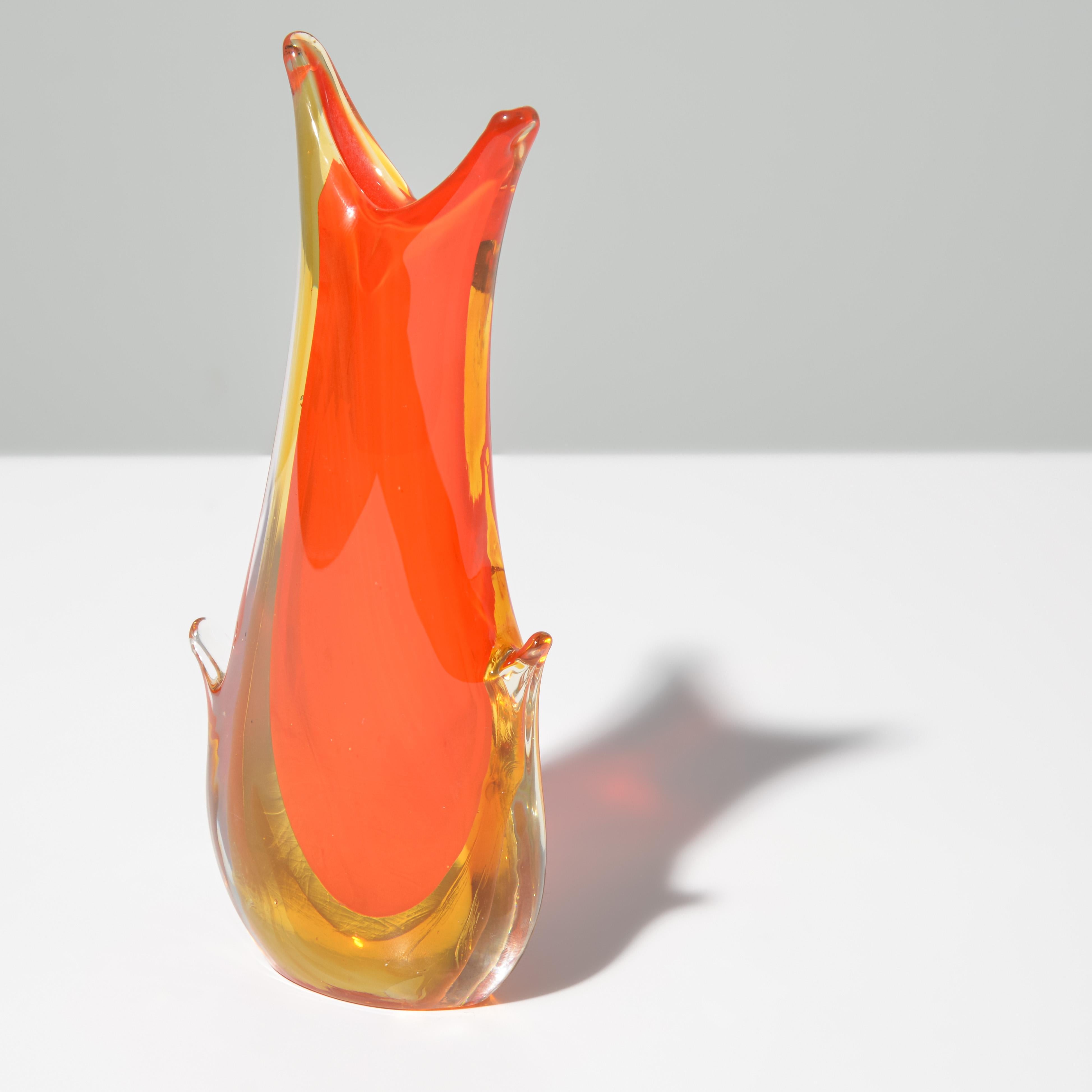 Vaso SOMMERSO Attribuito a Seguso Vetri d'Arte, Collection'S Pina In condizioni buone in vendita a Lake Worth Beach, FL